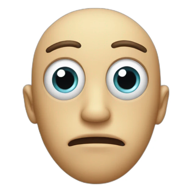 eyes bulging out of head sticker