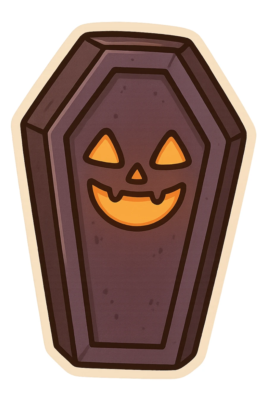 Halloween coffin , remove background sticker