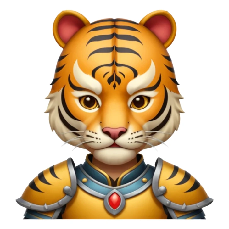 Ancient Chinese tiger warrior with traditional armor sticker