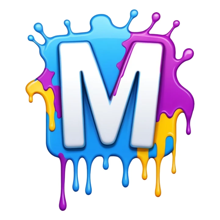 Graffiti the letter W with drippy paint  sticker