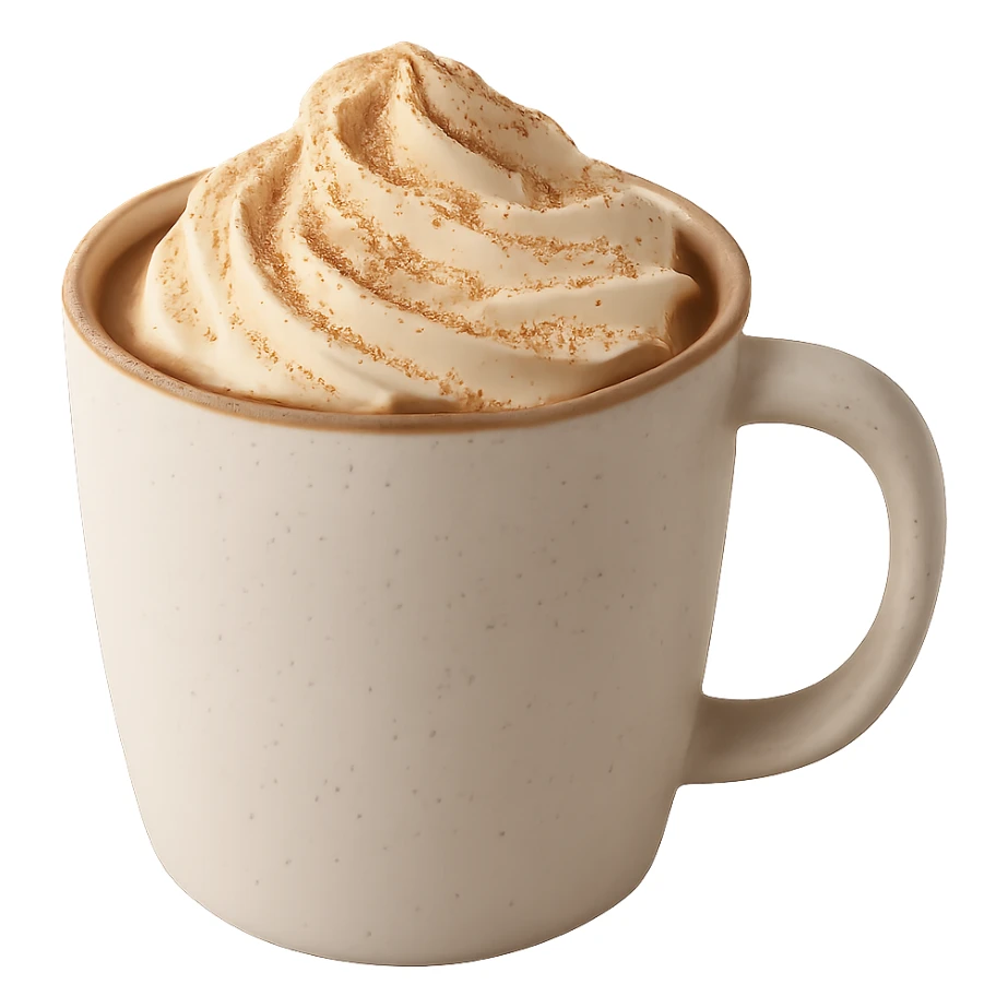 cozy hot chocolate with whipped cream and cinnamon, remove background sticker