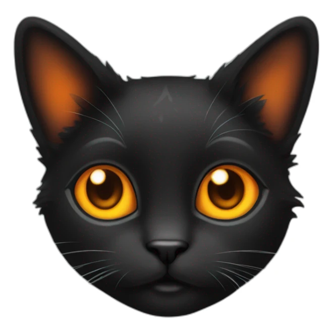 Female cat black fur with some orange spots sticker