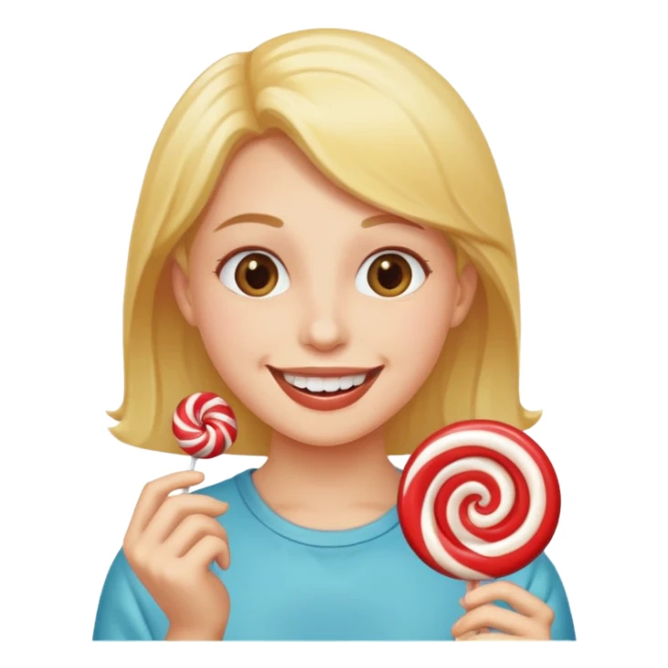 Dil cıkaran emoji şeker yiyor sticker