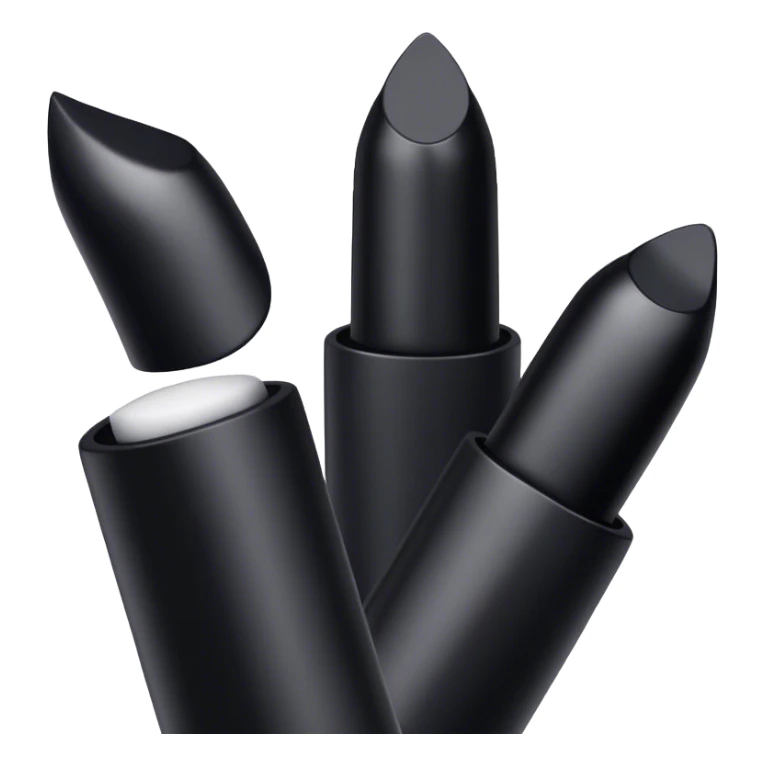 Black lipstick tube sticker