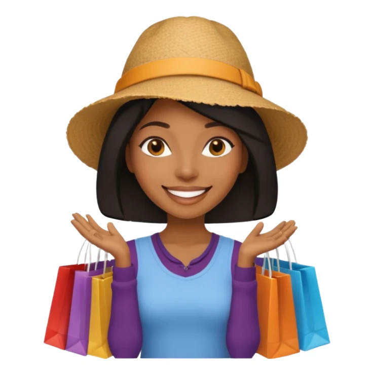 Market Shopper black woman sticker