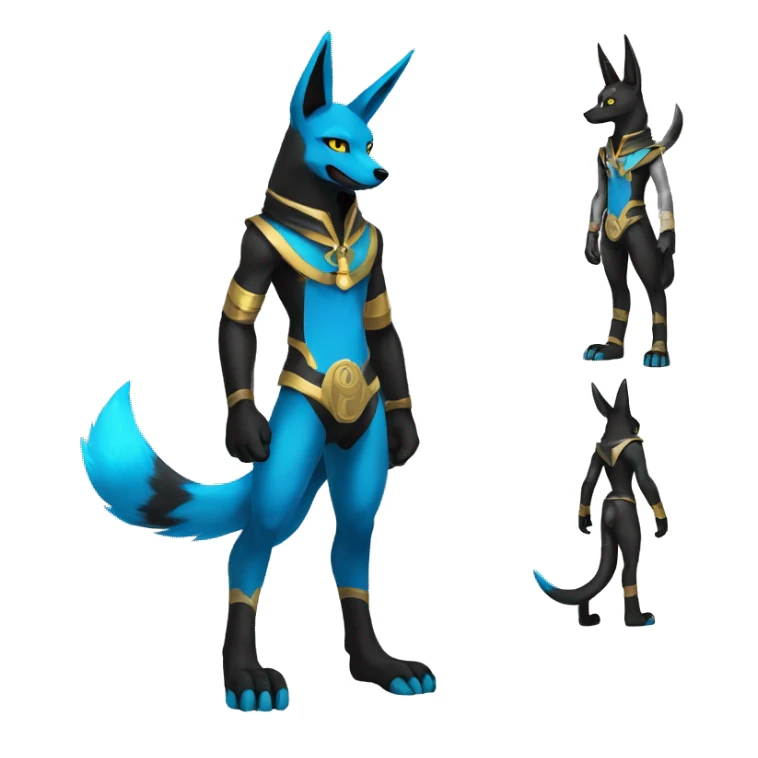 Anubis-Umbreon-Lucario full body sticker