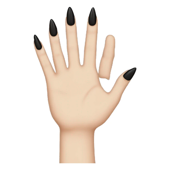 white girl hand with long black nails   sticker