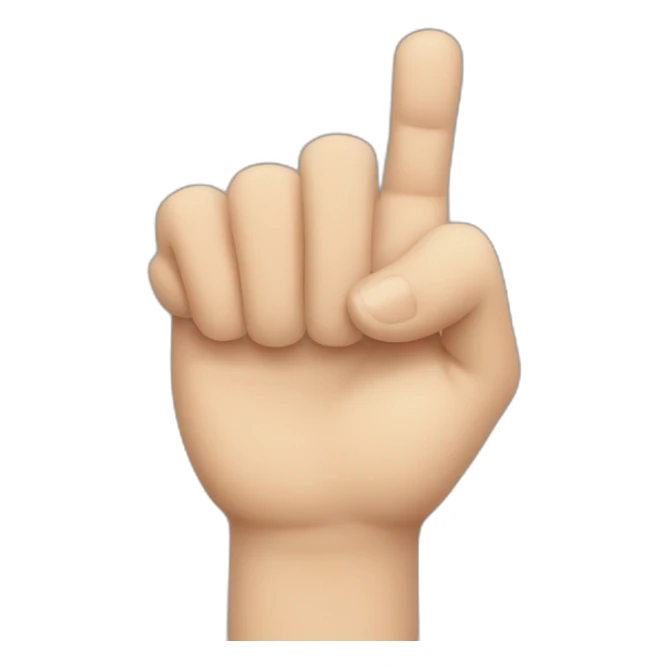 Hand showing a little, the index and thumb to be close to each other sticker