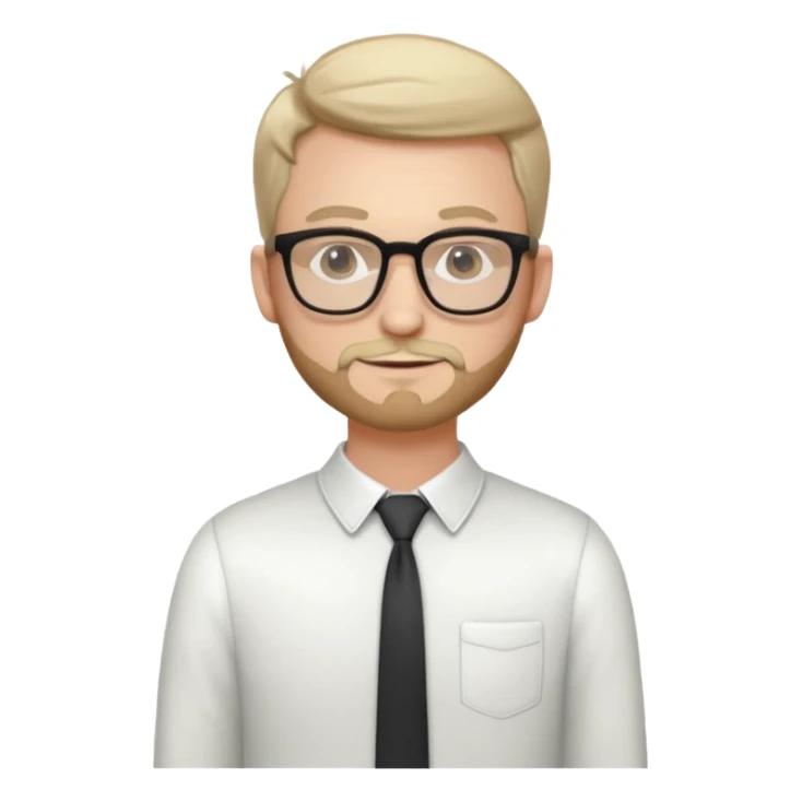 white male model wearing glasses full body sticker