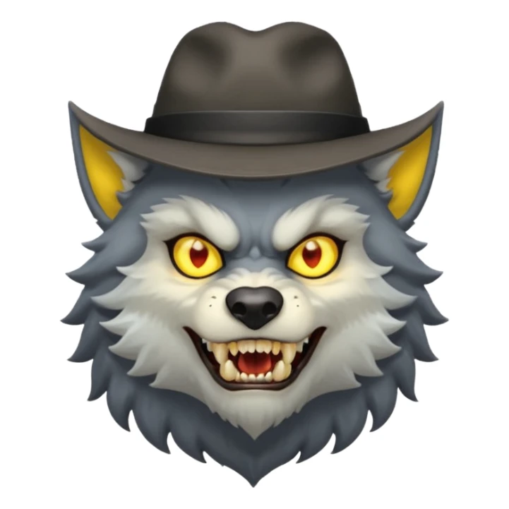 Un hombre lobo tenga gorra sticker