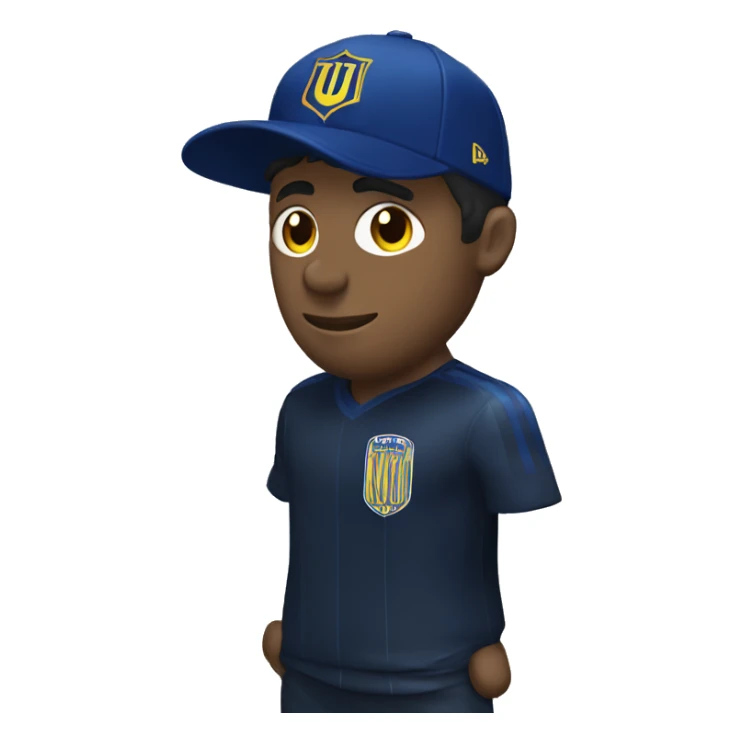 chico con gorro negro y camisa de la boca juniors sticker