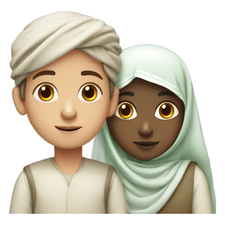 Cute Syrian boy and saudi girl sticker