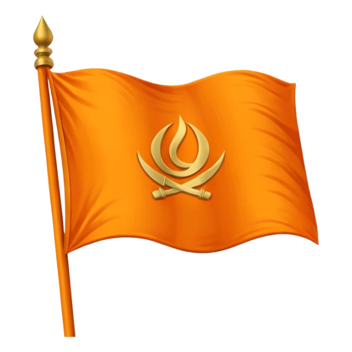 Use orange flag and sikh emoji this 🪯 and make sure emoji fit in Flag  sticker