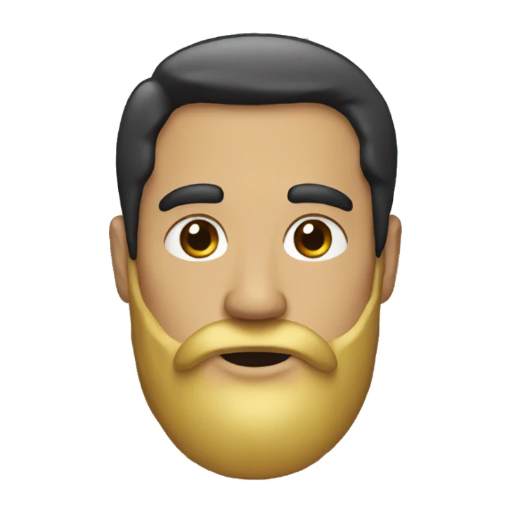 A man with golden beard and black hair  sticker