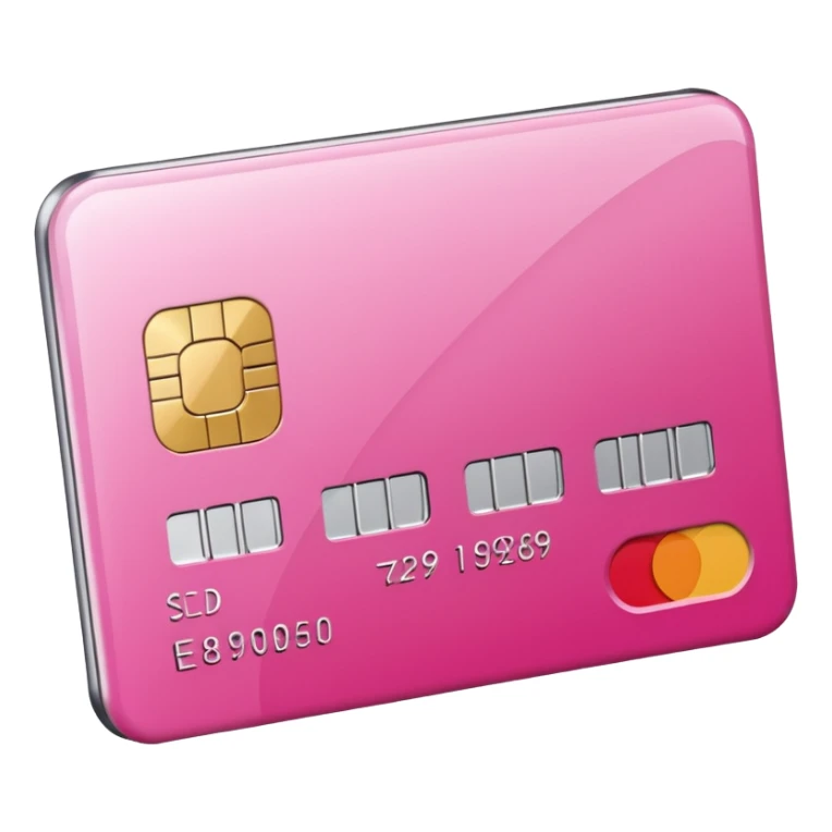 mix pink and white bank and credit card sticker