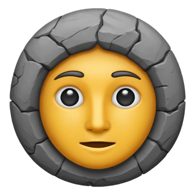Single dark-gray Roman sanpietrino emoji, minimal and rounded sticker