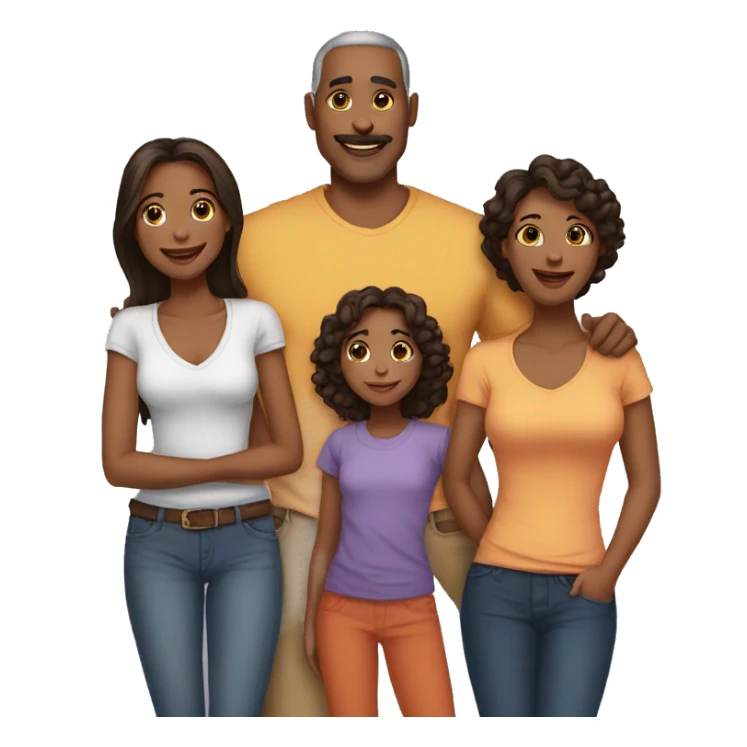 7 daughters and mother and Father sticker