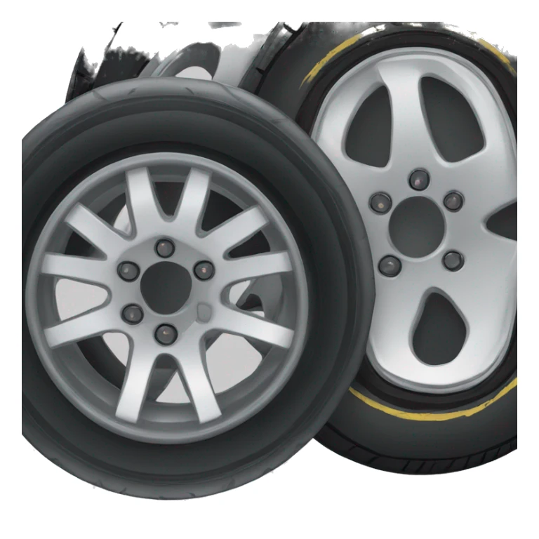 beautiful car rim with tires, JDM style sticker