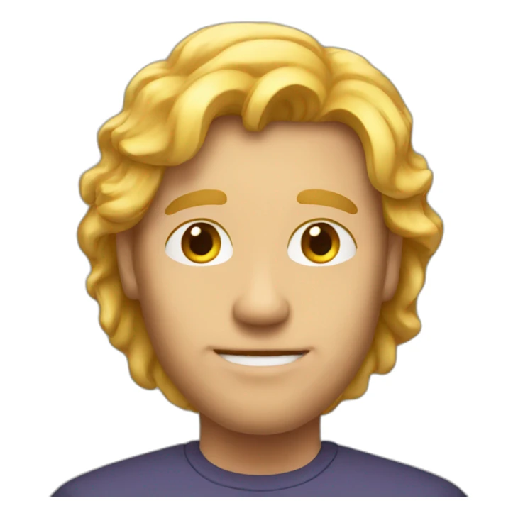 A man with golden hair  sticker