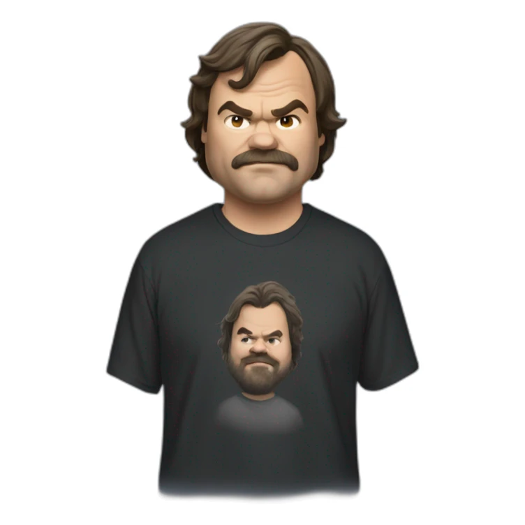 jack black in a t-shirt sticker