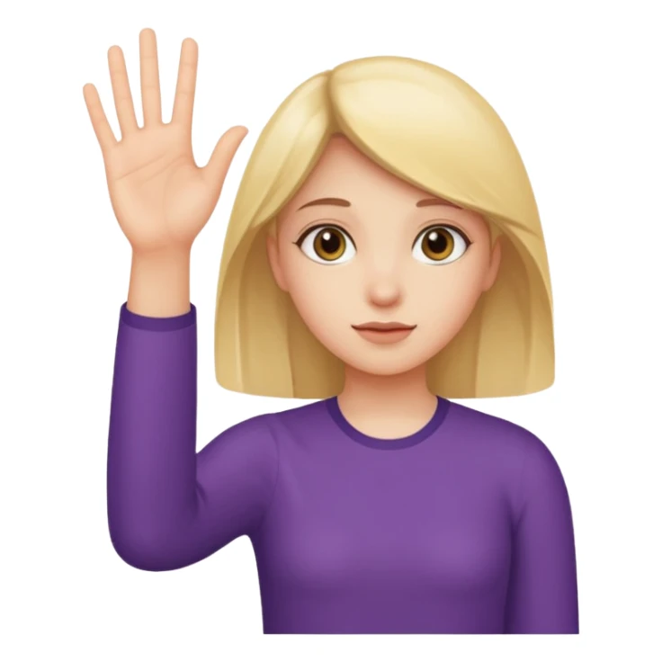 Fille avec un 6 sur une main et un 7 sur l'autre sticker