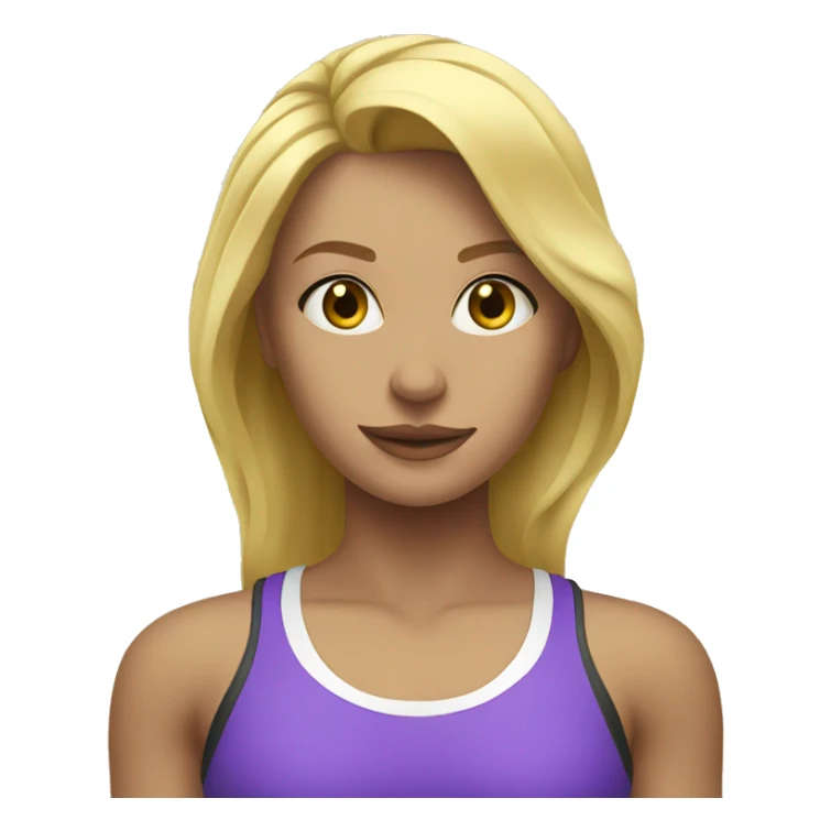 Blonde girl in gym sticker