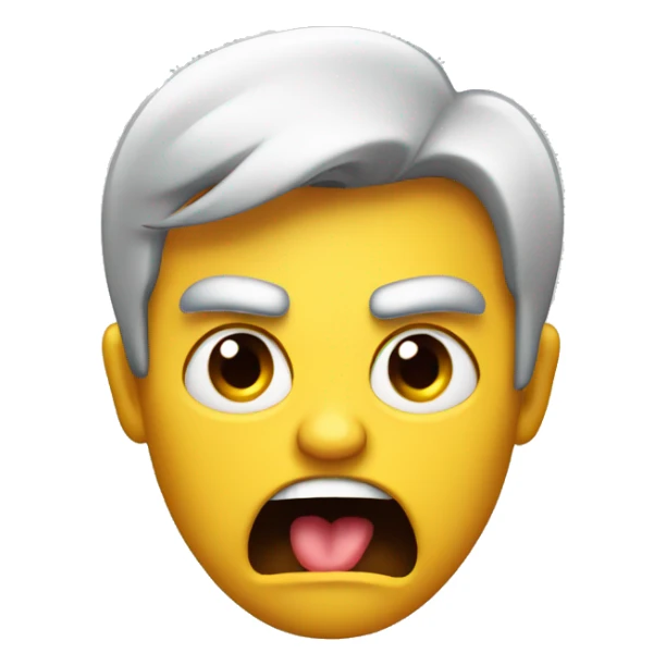 angry person with tongue out sticker