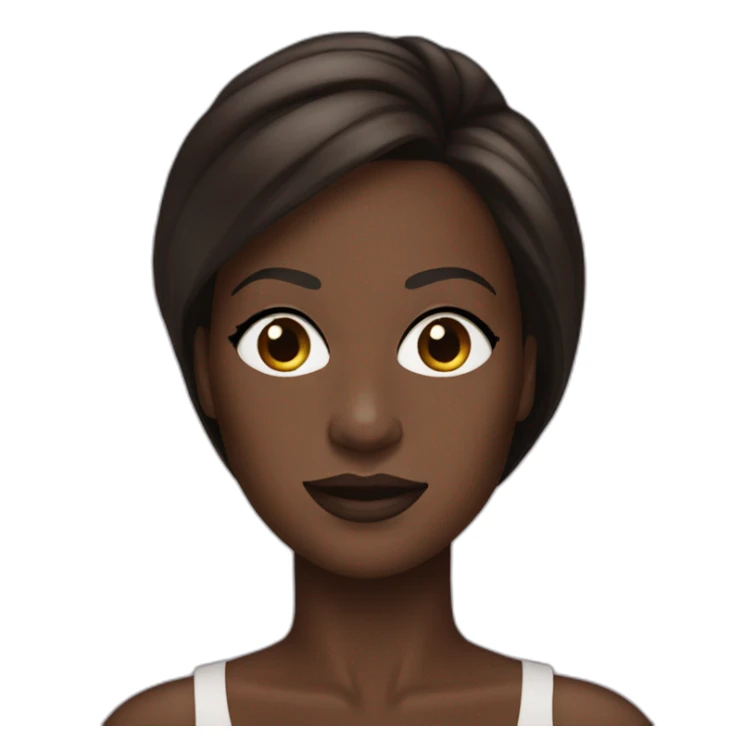viola davis with long straight dark hair sticker