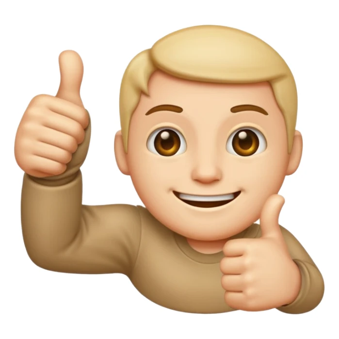 Design a  emoji that shows both thumbs-up and thumbs-down  sticker