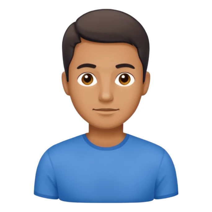 half man body blue top sticker