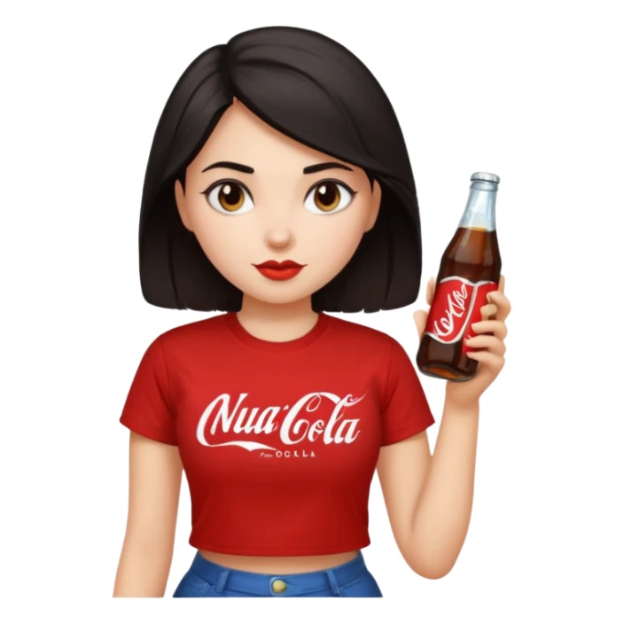 Nuka Cola Girl dark hair sticker