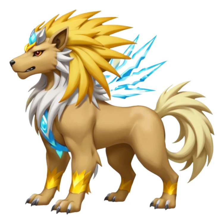 Entei-Raikou-Solgaleo-Electrike-Manectric-fusion-creature (full body) sticker