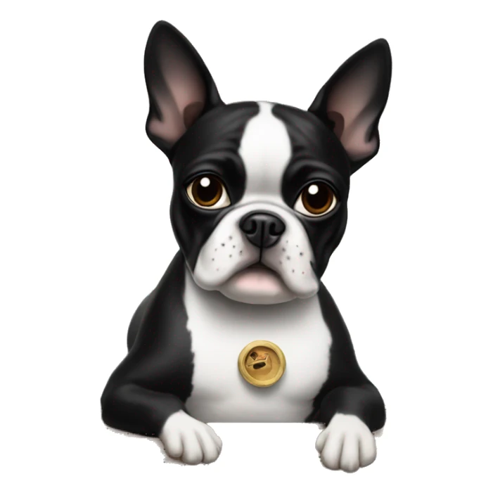 Boston terrier on a cruise ship sticker