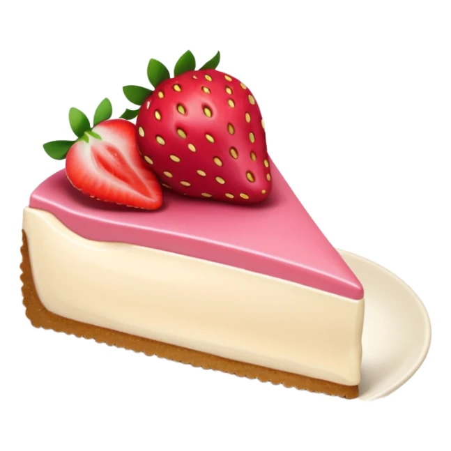 slice of strawberry cheesecake sticker