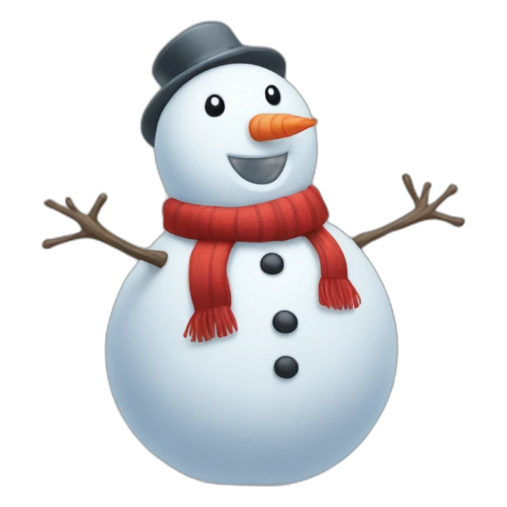 A snowman who’s trying to hug you sticker