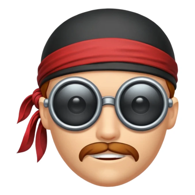 pirate eyepatch object icon, black eyepatch with strap, 3D cartoon, mobile game icon style, centered, clean background, no text, no watermark
 sticker