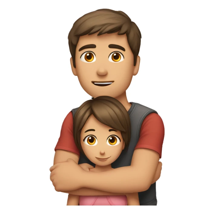 Hug  long boy or short girl sticker