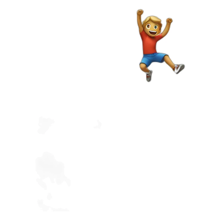 Jump of a clif sticker