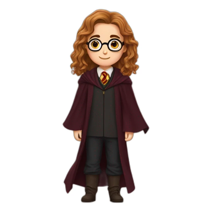 Harry potter qui fait un bisou à Hermione sticker