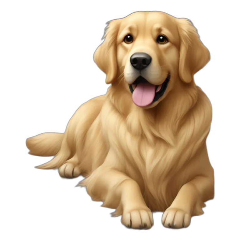 golden retriver sayin i love you sticker