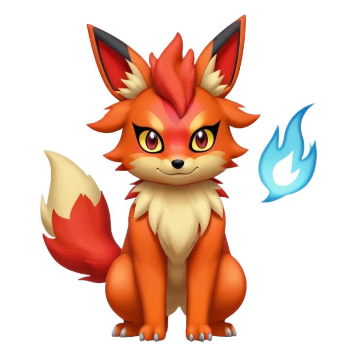  Quilava-Litten-Flareon-Digimon-hybrid full body sticker