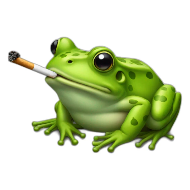 frog smoking sticker