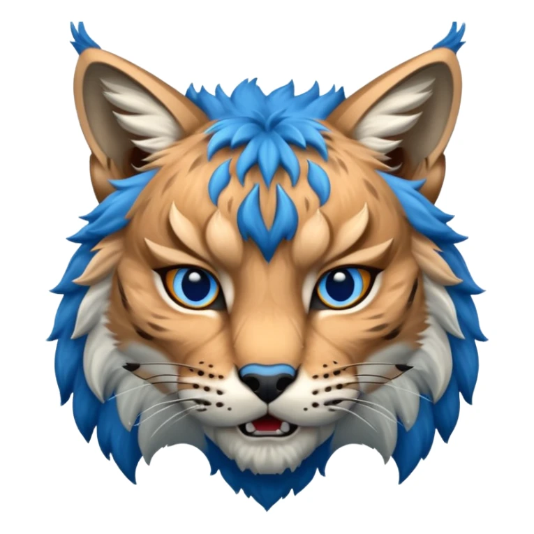 Tête de lynx : très féroce et bleu  sticker