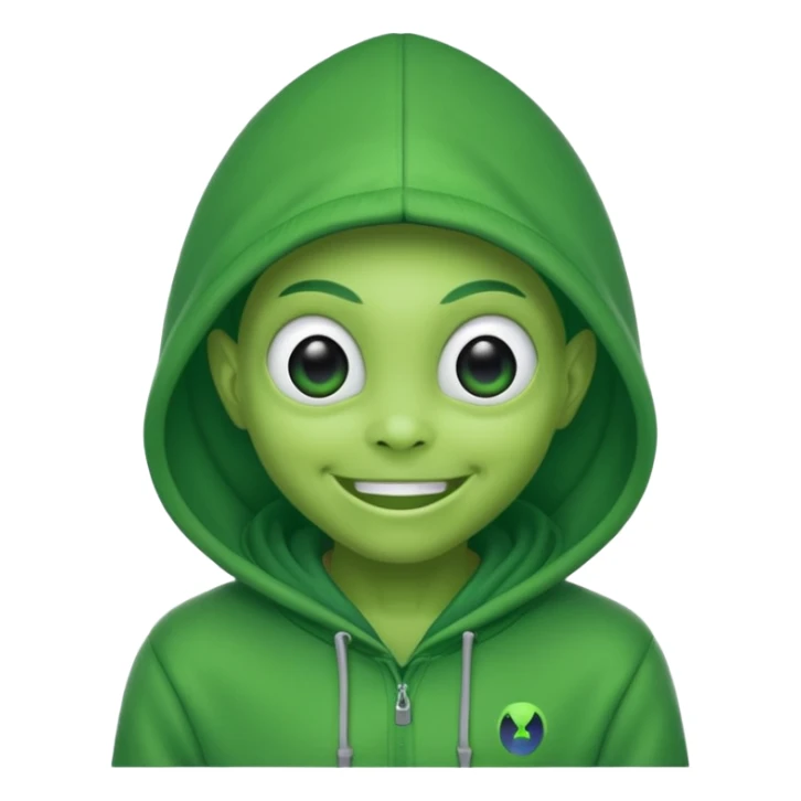 a portrait of aliens wear hoodies sticker