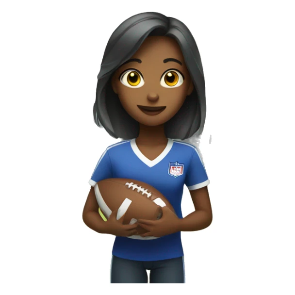 A Girl with a Football in a Stadium  sticker