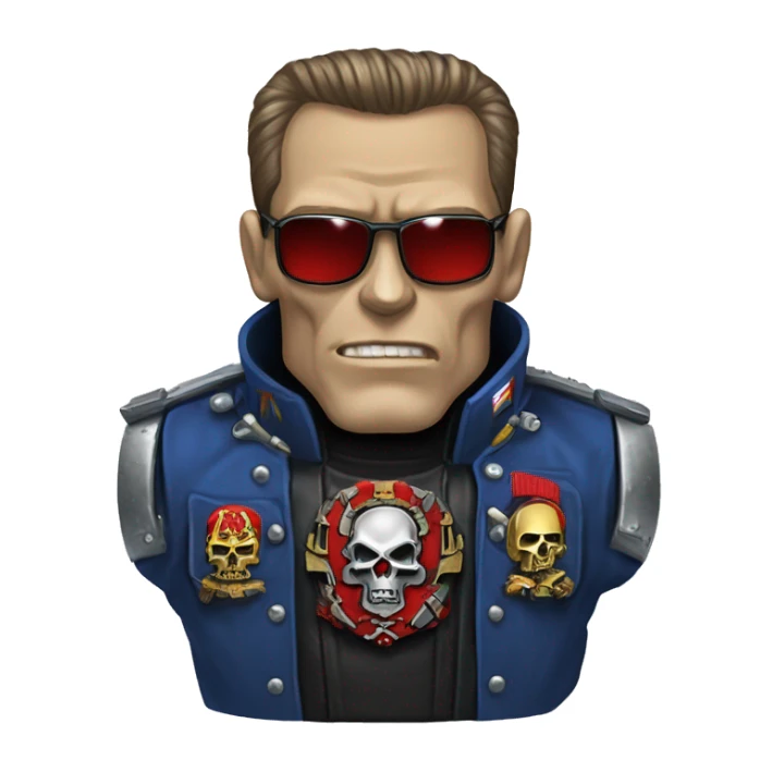 warhammer 40k terminator featuring Russian coats of arms sticker