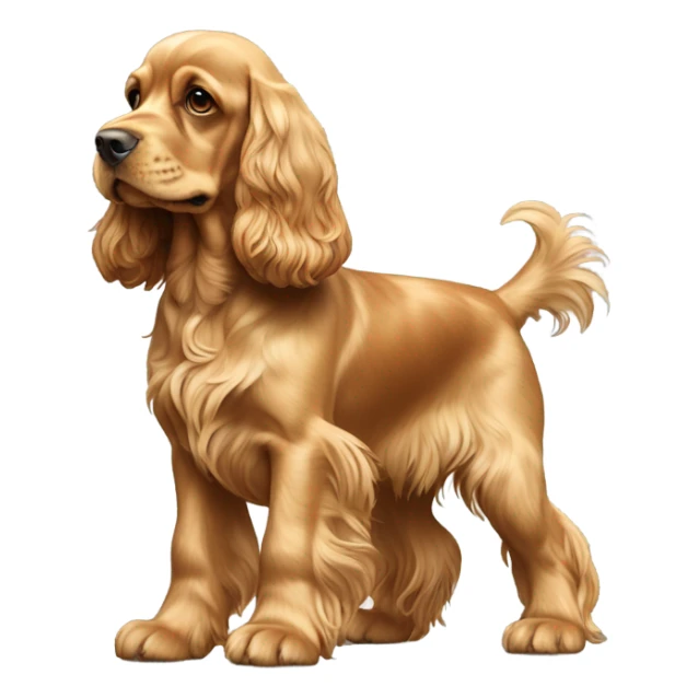Dog-golden-english-cocker-spaniel-full-body-standing sticker