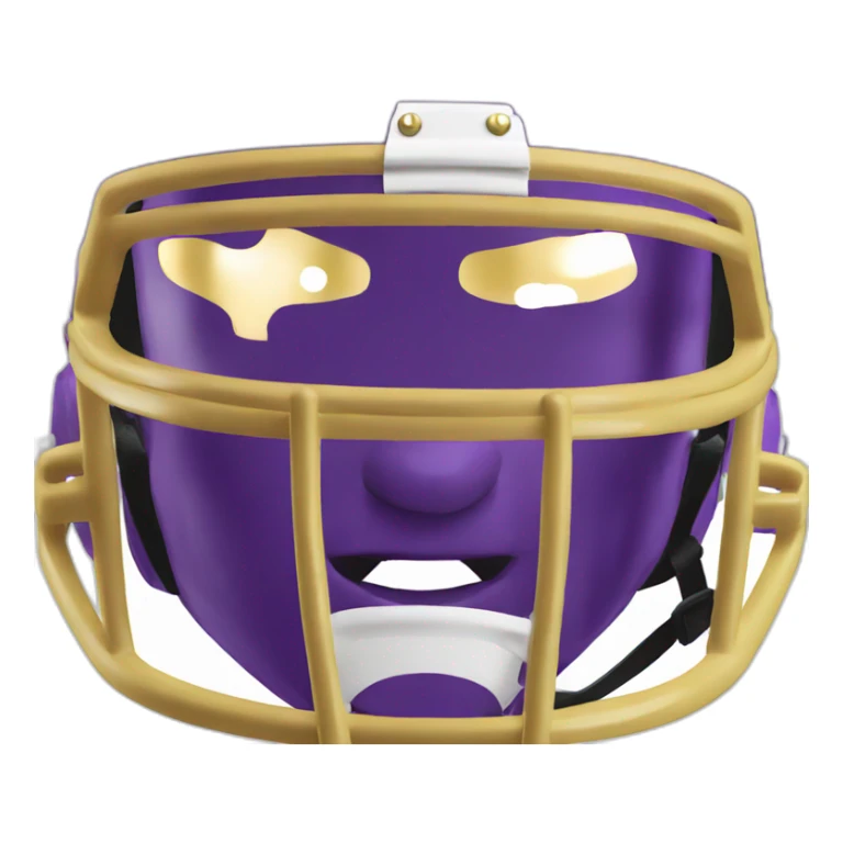 purple football player with gold helmet sticker
