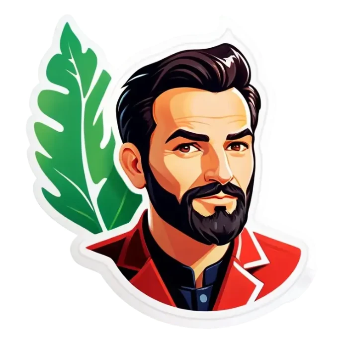 Tavuk yiyen adam sticker