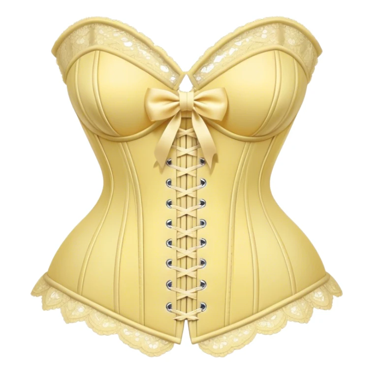 pastel yellow lace corset with bows sticker